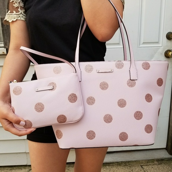 kate spade Handbags - Kate Spade Harmony Haven Glitter Polka Dot Tote